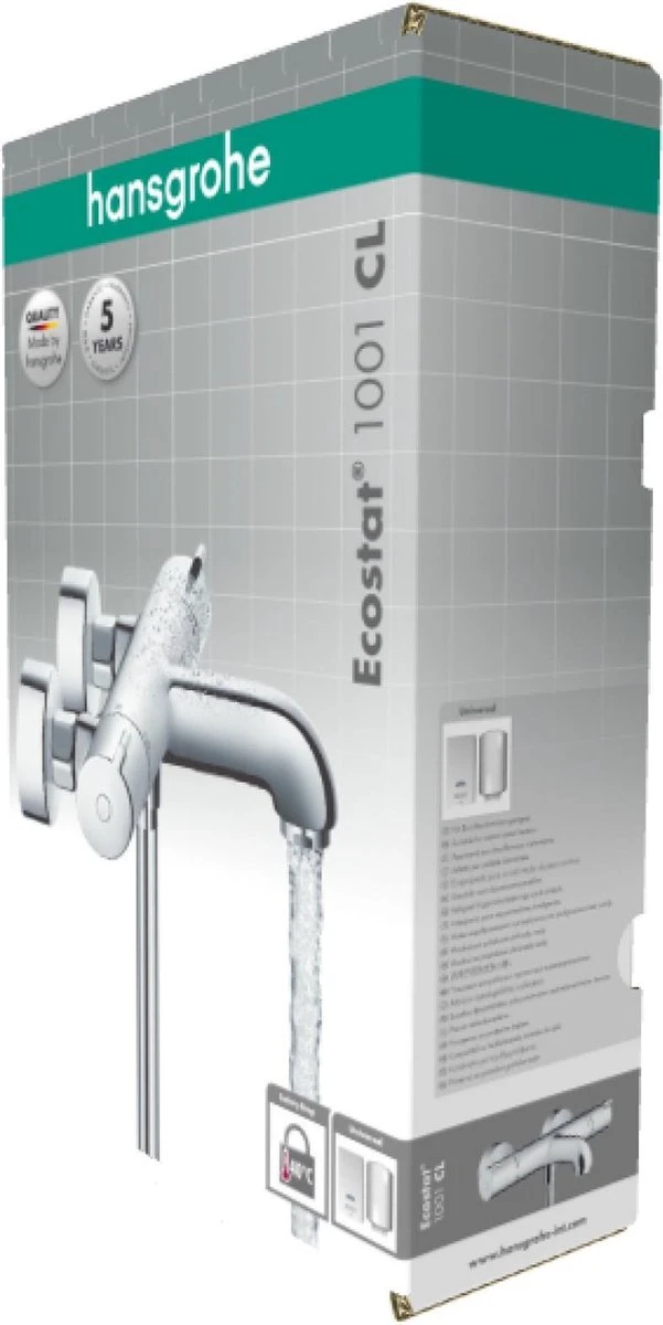 Hansgrohe Ecostat 1001CL Badthermostaat - Chroom 11 Hansgrohe Ecostat 1001CL Badthermostaat - Chroom - Afbeelding 9