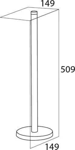 Tiger - Reserverolhouder - Vrijstaand - Zwart -Badkamer Producten Winkel 601x1200 4