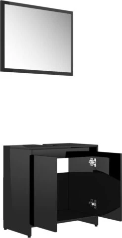 Furniture Limited - 4-delige Badkamermeubelset Bewerkt Hout Hoogglans Zwart -Badkamer Producten Winkel 616x1200 1