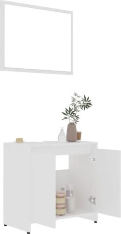 VidaXL Badkamermeubelset Bewerkt Hout Wit -Badkamer Producten Winkel 621x1200