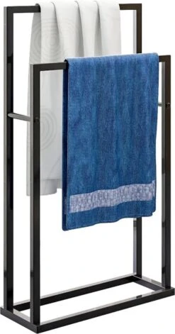 Handdoekrek Staand - Handdoek Houder - Badkamerrek - RVS - Hoogwaardige Kwaliteit
