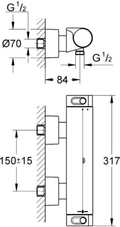 GROHE Grohtherm 2000 New Thermostatische Douchekraan - EcoJoy® - CoolTouch - 15 Cm - Chroom - 34169001 -Badkamer Producten Winkel 635x1200 4