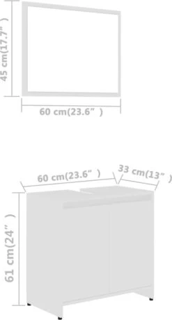 VidaXL Badkamermeubelset Bewerkt Hout Wit -Badkamer Producten Winkel 645x1200