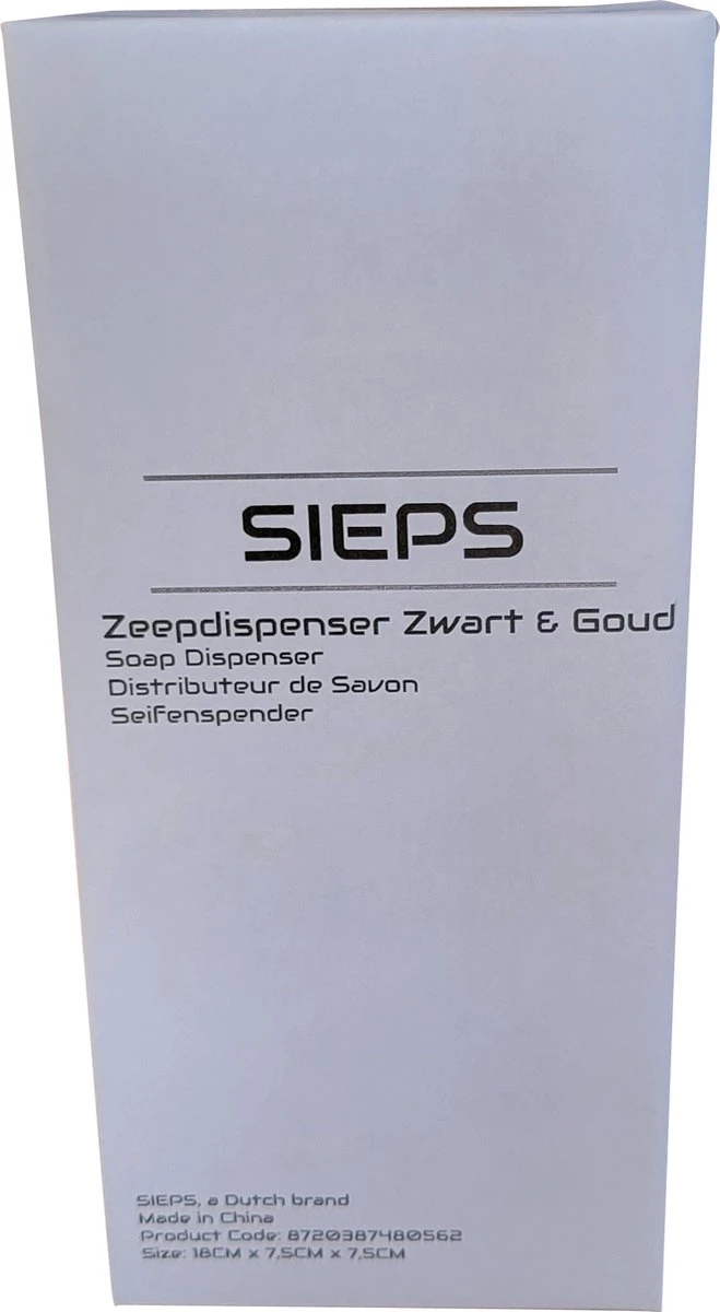 SIEPS Zeepdispenser - Zeeppompje Zwart & Goud - Vrijstaand 400 ML Zeephouder - Keramiek 7 SIEPS Zeepdispenser - Zeeppompje Zwart & Goud - Vrijstaand 400 ML Zeephouder - Keramiek - Afbeelding 5