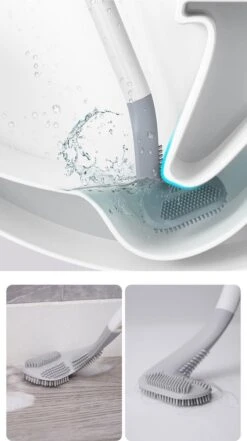 Bradey Toiletborstel Siliconen - WC Borstel Met Houder - Optimale Hygiëne - Golfclub-vorm - Komt In Alle Hoeken -Badkamer Producten Winkel 672x1200 2