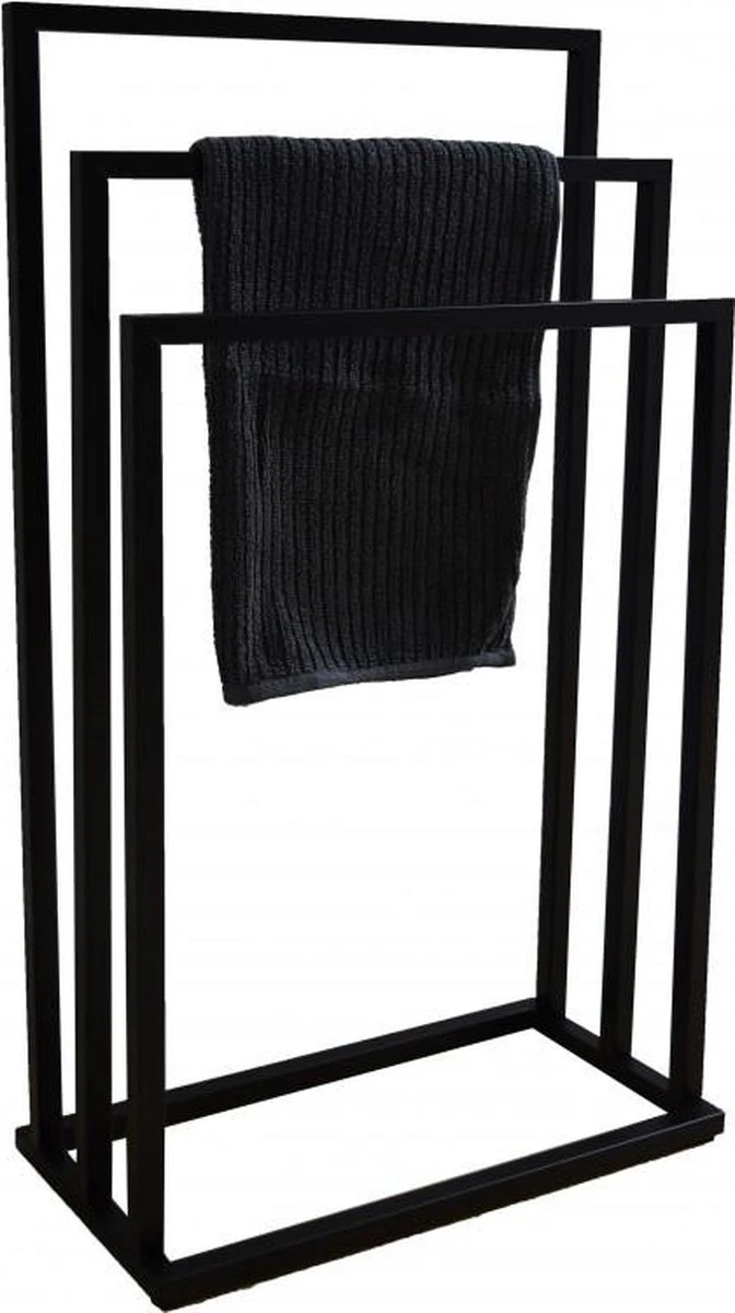 Badkamerhanger Handdoekenrek 3 Armen Zwart 3 Badkamerhanger Handdoekenrek 3 Armen Zwart