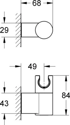 GROHE Rainshower Wandhouder - Verstelbaar - Chroom - 27055000 16 GROHE Rainshower Wandhouder - Verstelbaar - Chroom - 27055000 -Badkamer Producten Winkel 678x1200 1