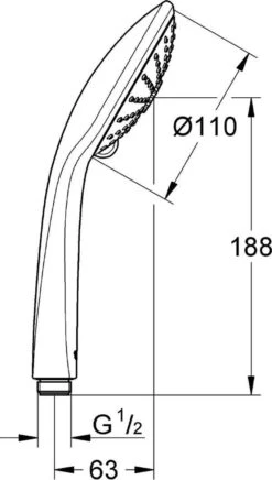 GROHE Euphoria Massage 110 Douchekop - Ø 11 Cm - 3 Straalsoorten - Chroom - 27221000 -Badkamer Producten Winkel 680x1200