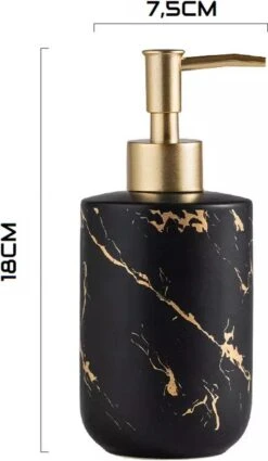 SIEPS Zeepdispenser - Zeeppompje Zwart & Goud - Vrijstaand 400 ML Zeephouder - Keramiek 10 SIEPS Zeepdispenser - Zeeppompje Zwart & Goud - Vrijstaand 400 ML Zeephouder - Keramiek -Badkamer Producten Winkel 698x1200 2