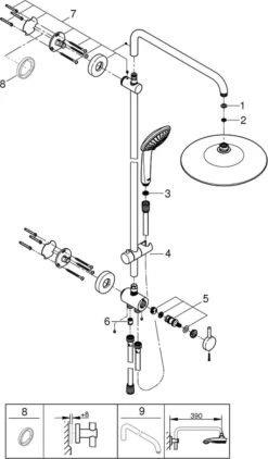 GROHE QuickFix Vitalio Joy 260 Regendouche - Ø 26 Cm - 3 Straalsoorten - Zonder Thermostaatkraan -Badkamer Producten Winkel 703x1200 1