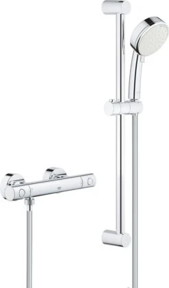 GROHE Grohtherm 800 Cosmopolitan Douchekraan - Met Glijstang En Handdouche - Incl. Koppelingen - Chroom - 34768000