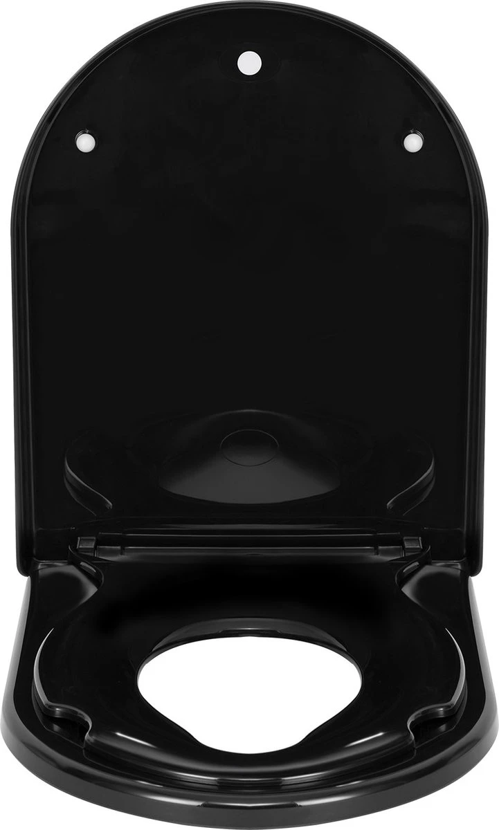 Kamyra® Antibacteriële Toiletbril Met Verkleiner & Softclose - Voor Volwassenen/Kinderen - Toiletbrillen, WC Bril, Brillen, Toiletzitting - D-Vorm - 45.4x36.1 Cm - Zwart 11 Kamyra® Antibacteriële Toiletbril Met Verkleiner & Softclose - Voor Volwassenen/Kinderen - Toiletbrillen, WC Bril, Brillen, Toiletzitting - D-Vorm - 45.4x36.1 Cm - Zwart - Afbeelding 9