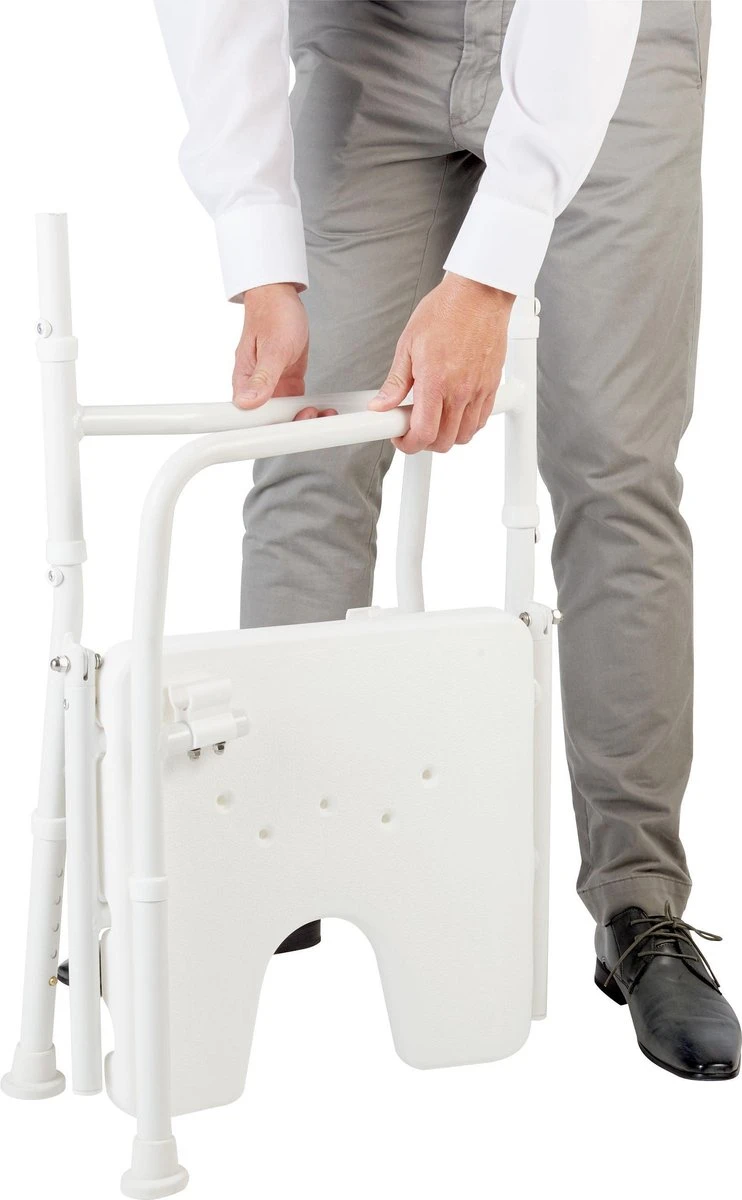 VITILITY Douchestoel - Opvouwbaar - Wit - Douchezitje 4 VITILITY Douchestoel - Opvouwbaar - Wit - Douchezitje - Afbeelding 2