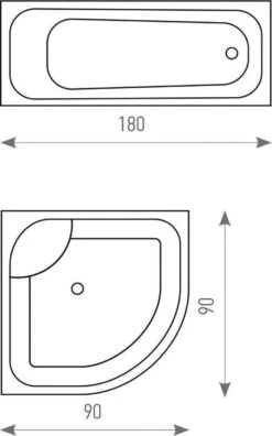 Tatkraft Seagulls - Luxe Waterdicht Douchegordijn - Met GRATIS 12 Ringen - Anti-Schimmel Badkamer Douche Gordijn - Sneldrogend & Anti Schimmel - Wasbaar & Duurzaam Shower Curtain - 100% Polyester - Meeuwen Design - 180X180 CM -Badkamer Producten Winkel 749x1200