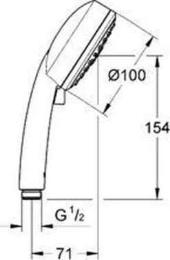 GROHE Vitalio Comfort Douchekop III - Ø 10 Cm - 9,5 L/min -Badkamer Producten Winkel 787x1200