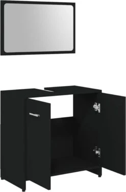 Decoways - Badkamermeubelset Spaanplaat Zwart -Badkamer Producten Winkel 790x1200 1