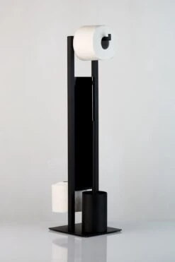 WENKO Toiletbutler Rivalta Zwart - Toiletborstel Met Houder, Toiletrolhouder En Reserverolhouder -Badkamer Producten Winkel 799x1200 22