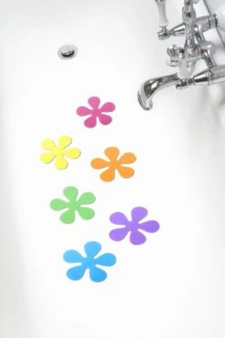 Papillon Antislip Bloemen Voor In Douche Of Bad - 6 Stuks Assorti Kleuren Pvc -Badkamer Producten Winkel 799x1200 5