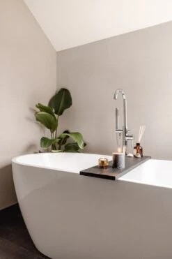 Luxe Badplank Zwart 85 Cm - Badplank Voor In Bad - Eiken Hout - Sterk En Duurzaam Materiaal - Massief Eikenhout - Badrek Zwart -Badkamer Producten Winkel 800x1200 62