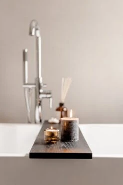 Luxe Badplank Zwart 85 Cm - Badplank Voor In Bad - Eiken Hout - Sterk En Duurzaam Materiaal - Massief Eikenhout - Badrek Zwart -Badkamer Producten Winkel 800x1200 63