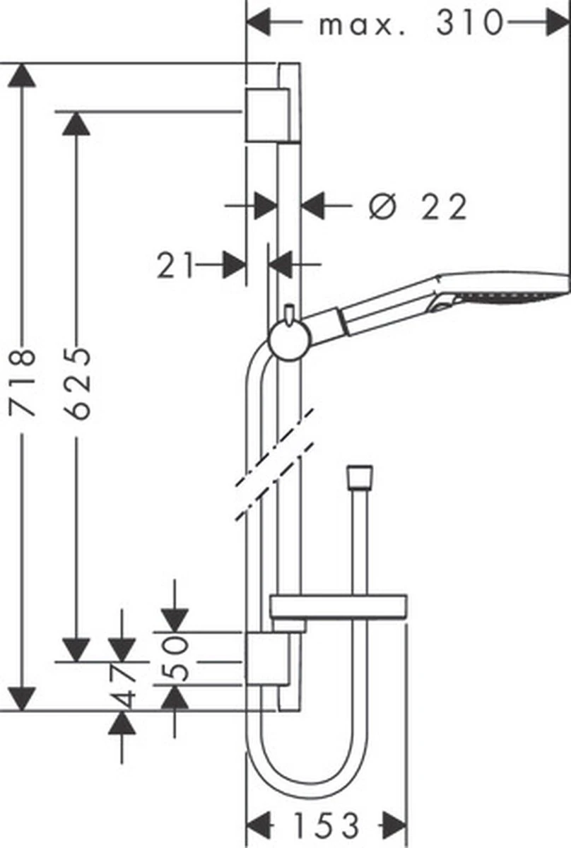 Hansgrohe Raindance Select S Doucheset 120 3jet PowderRain Met Unica'S Puro Glijstang 65 Cm Chroom 15 Hansgrohe Raindance Select S Doucheset 120 3jet PowderRain Met Unica'S Puro Glijstang 65 Cm Chroom - Afbeelding 13