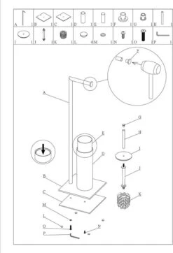 Sealskin Tube - Toiletbutler - Toiletrolhouder - Toiletborstel Met Houder - Vrijstaand - Zwart -Badkamer Producten Winkel 818x1200 2