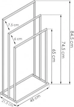 Badkamerhanger Handdoekenrek 3 Armen Zwart 12 Badkamerhanger Handdoekenrek 3 Armen Zwart -Badkamer Producten Winkel 838x1200 3