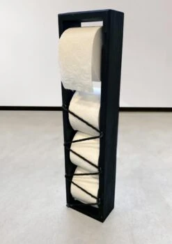 Beckenbau - Wc Rolhouder - Wc Rolhouder Staand - Incl. Afroller - 58 Cm - Zwart