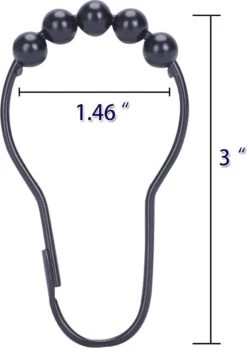 BOTC Gordijnringen - 12 Stuks Gordijn Haken - Gordijnhaken- RVS Gordijn Ringen Voor Gordijn Roede - Zwart 19 BOTC Gordijnringen - 12 Stuks Gordijn Haken - Gordijnhaken- RVS Gordijn Ringen Voor Gordijn Roede - Zwart -Badkamer Producten Winkel 852x1200