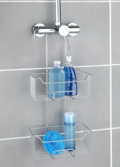 WENKO Doucherek Milo 2-laags 25x55cm RVS Glanzend - Doucherek Zonder Boren - Doucherek Hangend 13 WENKO Doucherek Milo 2-laags 25x55cm RVS Glanzend - Doucherek Zonder Boren - Doucherek Hangend -Badkamer Producten Winkel 863x1200 1