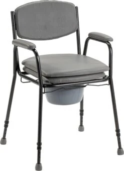 In Hoogte Verstelbare Toiletstoel / Postoel / WC Stoel Met Zachte Zitting. Tot 130 Kg Belastbaar. -Badkamer Producten Winkel 871x1200 1