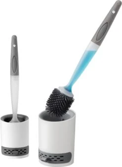 Mdxl® Siliconen WC Borstel Met Zeepdispenser - Hervulbaar - Vrijstaand Of Hangend - Sneldrogend, Hygiënisch & Antibacteriële Werking - Zonder Boren - Toilet Brush - Toiletborstel Houder - Lekbak -Badkamer Producten Winkel 878x1200 4