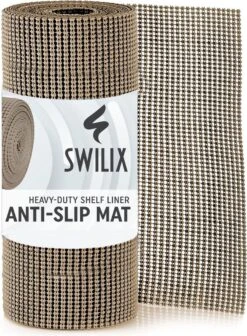 SWILIX ® Antislipmat Voor Kasten En Lades, Douchemat - Badkamermat - Badmat, Dienblad, Vloer - 4 Meter Rol - Anti Slip Mat - 400 X 30 Cm - Beige -Badkamer Producten Winkel 883x1200