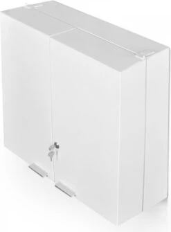 Jago - Afsluitbare XXL Medicijnkast Met 11 Vakken/Compartimenten - Staal - 2 Deuren - 53x53x20 Cm - Wit -Badkamer Producten Winkel 886x1200 3