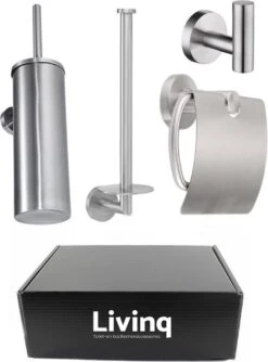 Toiletaccessoireset RVS 4-delig - Luxe Toilet Set - Toiletborstel Met Houder - Toiletrolhouder Met Klep - Reserverolhouder - Handdoekhaak - Zilver - Toiletset 14 Toiletaccessoireset RVS 4-delig - Luxe Toilet Set - Toiletborstel Met Houder - Toiletrolhouder Met Klep - Reserverolhouder - Handdoekhaak - Zilver - Toiletset -Badkamer Producten Winkel 887x1200 2