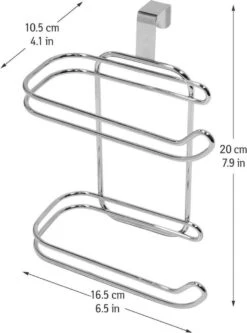 Wonderworker Clever - Hangende RVS Toiletpapier Houder - WC Rolhouder Hangend Verchroomd - Closetrolhouder - Reserverolhouder - WC Rol Houder - Dubbele Closetrolhouder - Zonder Boren & Schroeven - Geschikt Voor Toiletpot/Over De Deur - Verchroomd -Badkamer Producten Winkel 891x1200 1