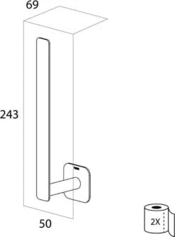 Tiger Colar - Reserverolhouder - Zwart -Badkamer Producten Winkel 891x1200 2