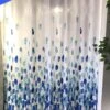 Douchegordijn - 180x200 Cm - Incl. Ringen - Waterdicht - Sneldrogend & Anti Schimmel - Wasbaar & Duurzaam - Polyester - Blue Petals -Badkamer Producten Winkel 896x1200