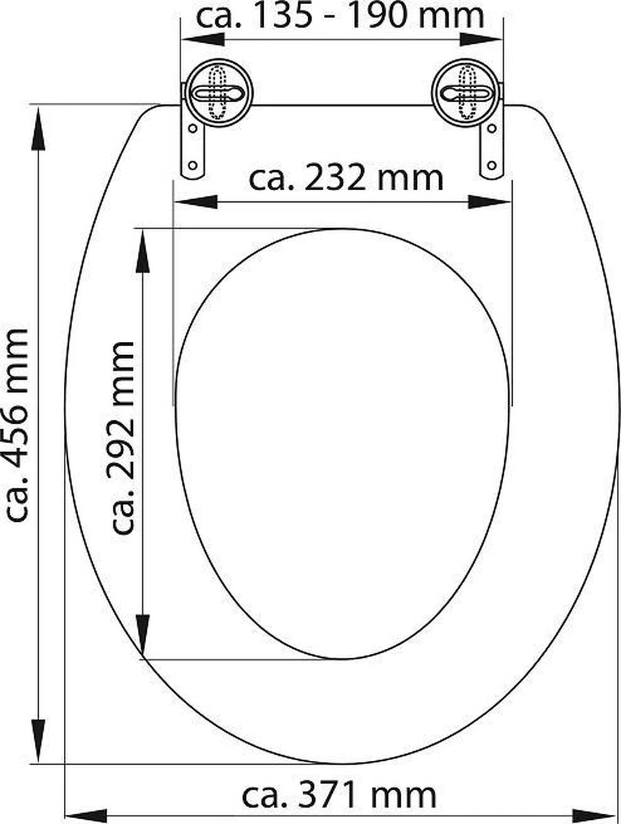 SCHÜTTE WC-Bril 82000 WHITE - Duroplast - RVS-Scharnieren - Gelakt - Wit 5 SCHÜTTE WC-Bril 82000 WHITE - Duroplast - RVS-Scharnieren - Gelakt - Wit - Afbeelding 3
