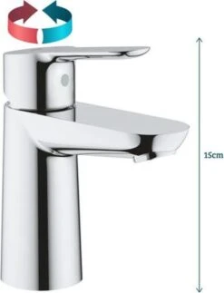 GROHE BauEdge Wastafelkraan - Met EcoJoy® - Zonder Waste - Chroom - 23330000 -Badkamer Producten Winkel 917x1200 2