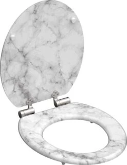SCHÜTTE WC-Bril 80194 MARMOR STONE - MDF-Hout - Soft Close - Verchroomde Scharnieren - Decor - 3-zijdige Print -Badkamer Producten Winkel 924x1200 1