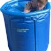 OpblaasbaarDirect | Opblaasbaar Bad - 1 Persoons Balkonbad - IJsbad / Tub Met Afvoerslang En Opblaasbare Rand - Met Comfortable Zitting - 75x80cm - Ijschallenge -Badkamer Producten Winkel 928x1200