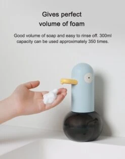 MUID Duck- Automatische Zeepdispenser - Handwas Schuimzeepdispenser Voor Kinderen - Zeeppompje-Oplaadbaar-Foam Technologie- Touchless Infrarood Sensor-Lichtblauw - 400ml - 10.35cm*11.5cm*19.5cm -Badkamer Producten Winkel 940x1200 5