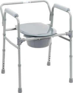 Merkloos Inklapbare Toiletstoel / Opvouwbare Postoel / Toiletverhoger / Toilet Sta Op Hulp 3 In 1. WC Stoel Inklapbaar / Opvouwbaar