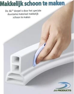 Merkloos Hoge Zelfklevende Waterkering Badkamer 100 Cm - Douchedorpel - Wateroverlast - Douchebak - Waterstopper - Sanitair Dorpel - Water - Douche - Badkamer - Schimmel Badkamer - Douche Kabine - Siliconen -Badkamer Producten Winkel 947x1200 2
