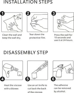 BOTC Handdoekhouder RVS - Handdoekhaakjes 2 In 1 RVS Zelfklevend - Rechthoekig Handdoek Haakjes - Handdoekhaak - Zwart -Badkamer Producten Winkel 948x1200 6