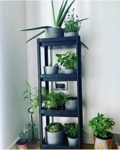 Merkloos Badkamerrek - 4 Etages - Keukenrek - Opbergrek - Staand Badkamerrek - Zwart - 100x36x23 CM -Badkamer Producten Winkel 957x1200