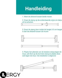 Douchestang Uitschuifbaar 70 - 110 Cm | Douchegordijn Stang | Zwart | Kledingroede Verstelbaar | Ophangsysteem | Kledingstang -Badkamer Producten Winkel 960x1200 2