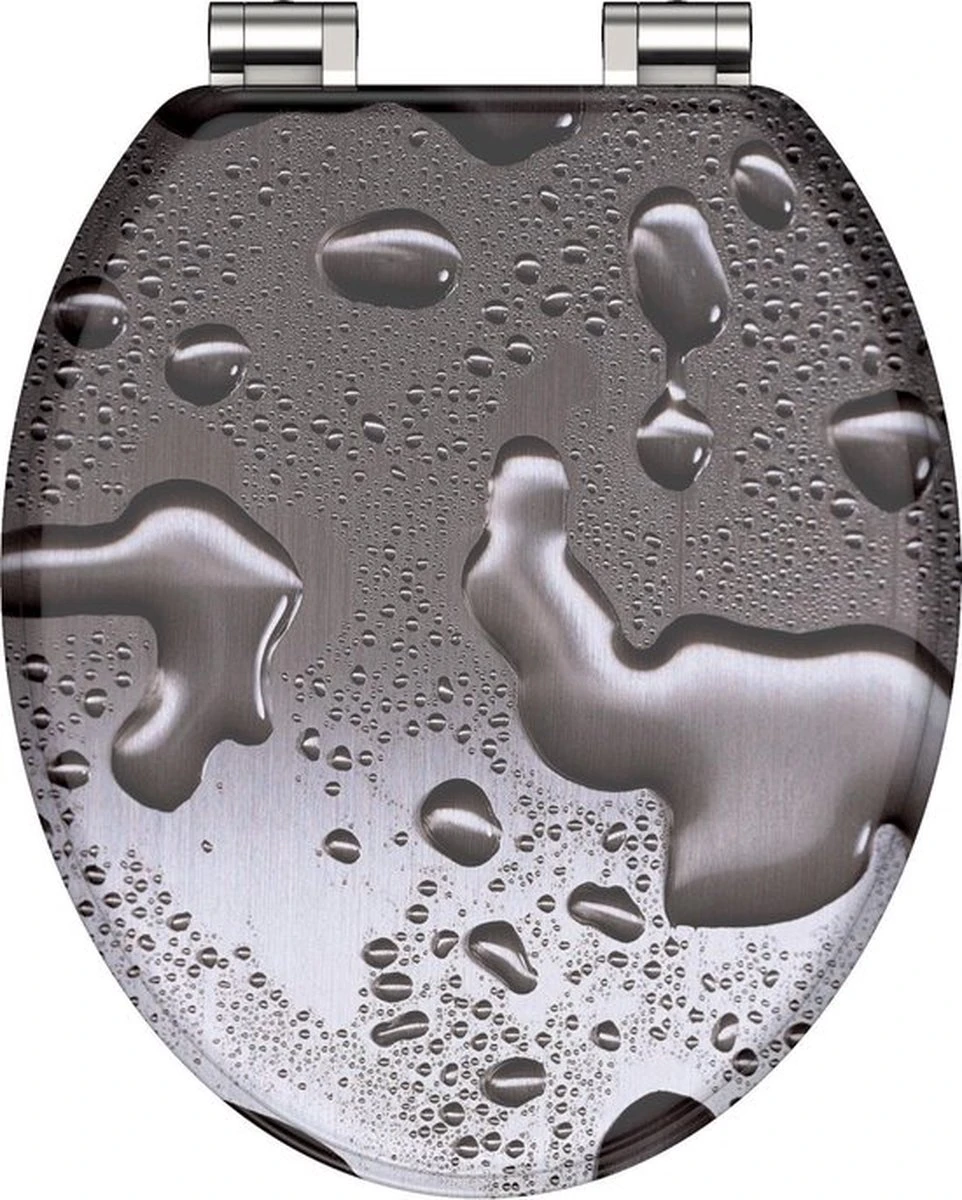 SCHÜTTE WC-Bril 80123 GREY STEEL - MDF-Hout - Soft Close - Verchroomde Scharnieren - Decor - 3-zijdige Print 3 SCHÜTTE WC-Bril 80123 GREY STEEL - MDF-Hout - Soft Close - Verchroomde Scharnieren - Decor - 3-zijdige Print