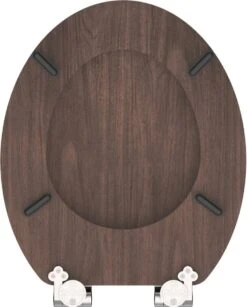 SCHÜTTE WC-Bril 80193 DARK WOOD - MDF-Hout - Soft Close - Verchroomde Scharnieren - Decor - 3-zijdige Print -Badkamer Producten Winkel 964x1200 1